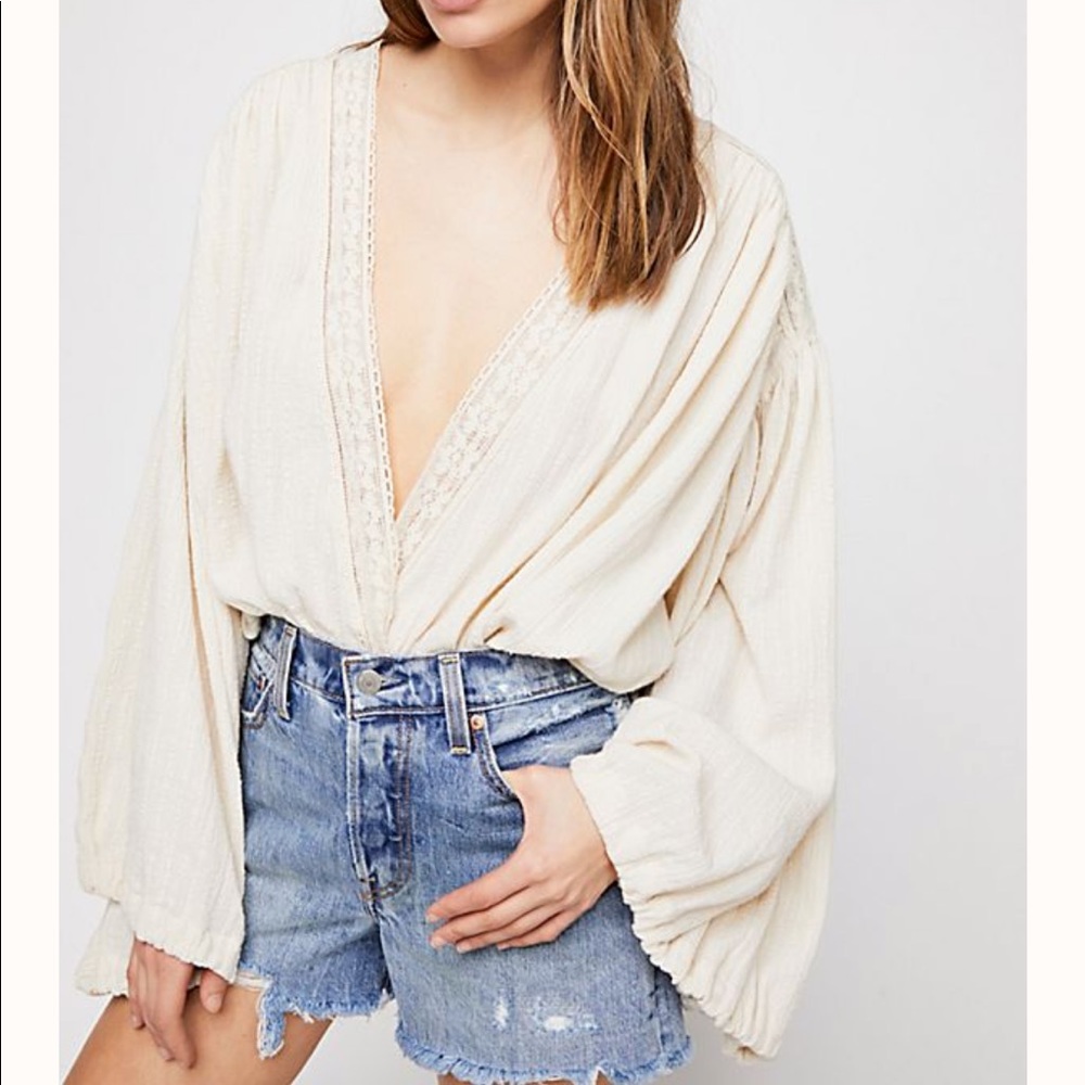 Free People bodysuit EUC Gorgeous size Small